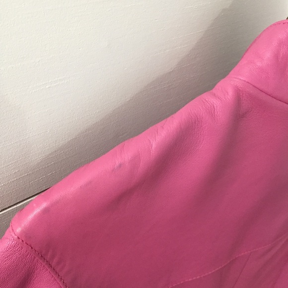 OSCAR LEOPOLD Gorgeous Pink Lambskn Leather Jacket - Picture 8 of 12